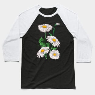 Daisies Chamomile Marguerites Bouquet Vintage Daisy Flower Baseball T-Shirt